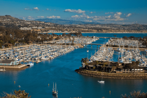 Aerial View Of Dana Point Harbor In California