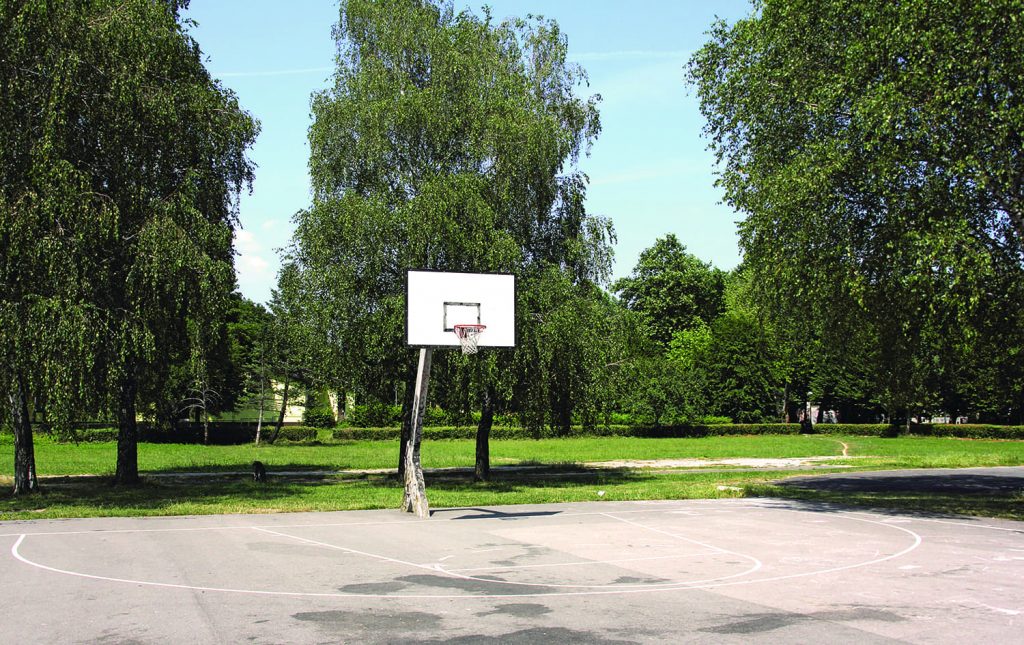 Basketball Court At Local Park