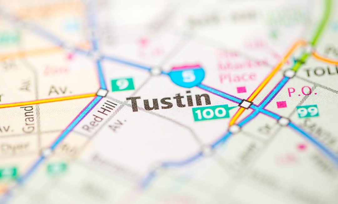 Map of Tustin, CA Tustin Ranch