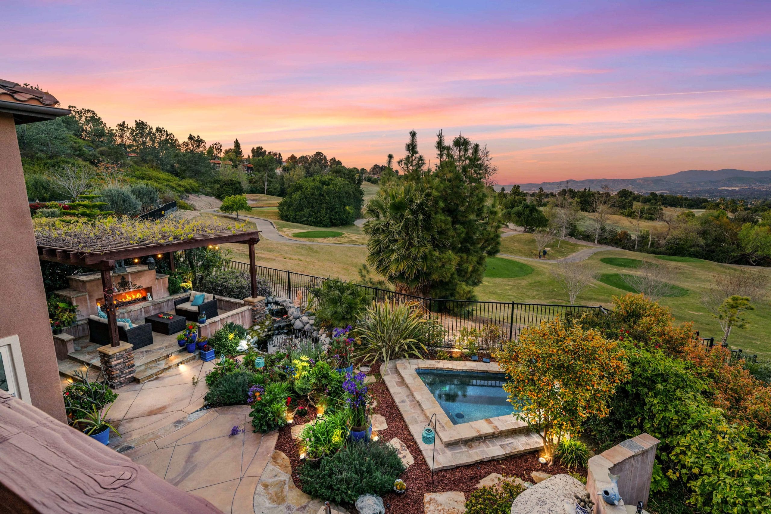 Aerial View Luxury Aliso Viejo Home Overlooking Golf Course
