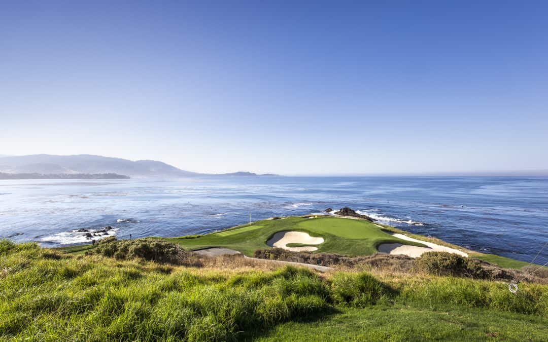 The public golf course of Pebble Beach, near Monterey, California, USA