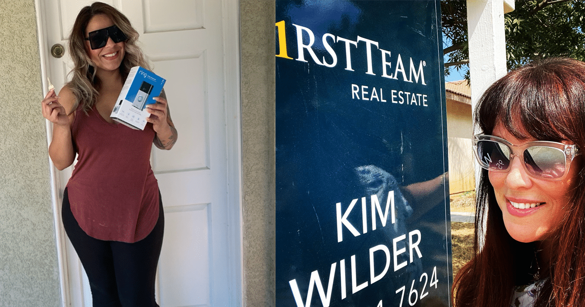 Left: Trish E, homeowners. Right: Kim Wilder, First Team Real Estate Agent