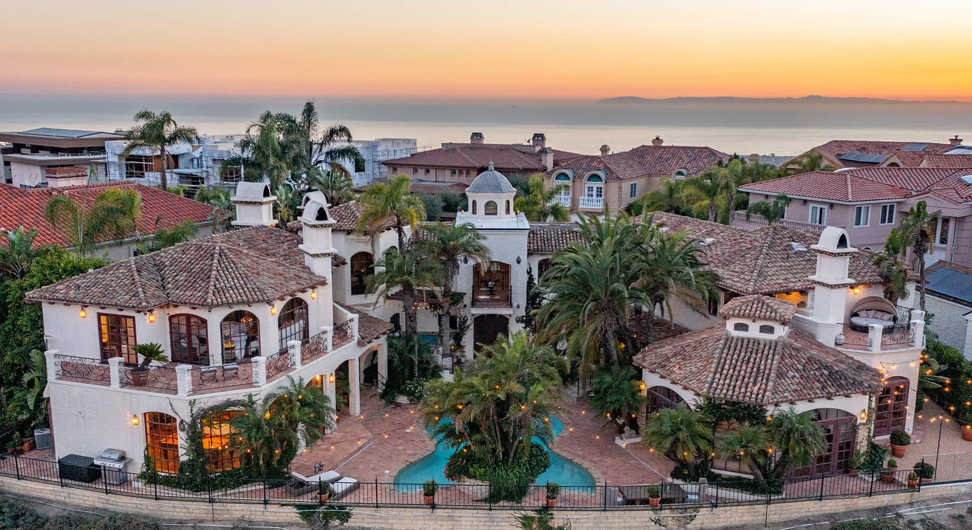 Aerial view of 14 Rocky Point in Corona del Mar