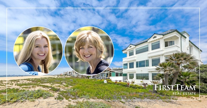 Debbie And Amie Headshots Over Image Of Oceanfront Home