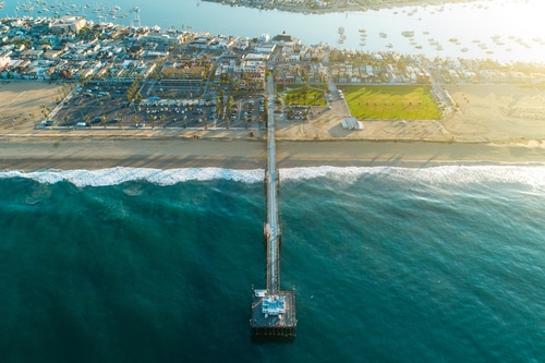 Pier Over The Ocean Newport Beach Ca