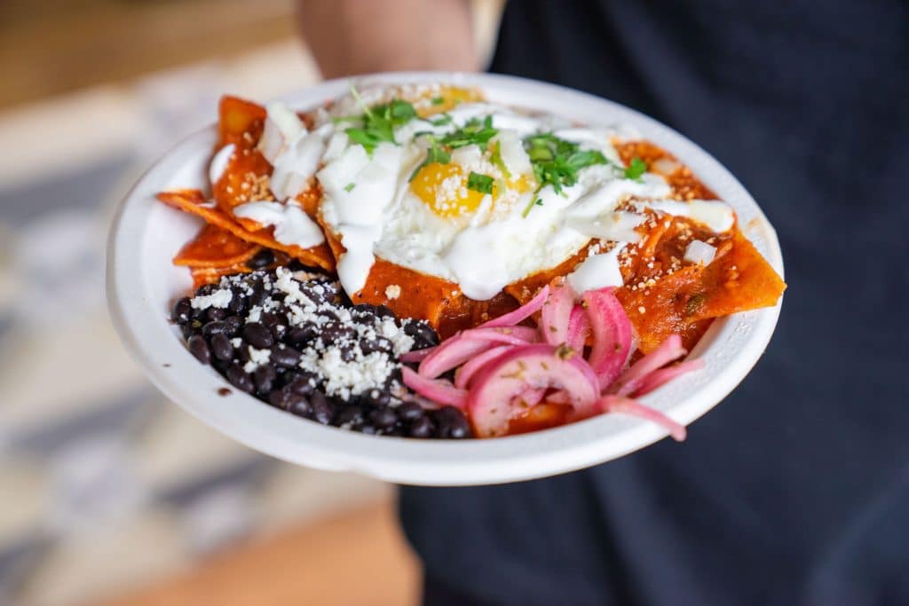 Chilaquiles On A Plate Best Restaurants In Diamond Bar Ca